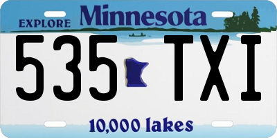MN license plate 535TXI