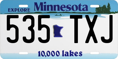 MN license plate 535TXJ