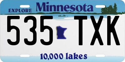MN license plate 535TXK