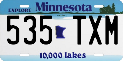 MN license plate 535TXM