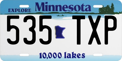 MN license plate 535TXP