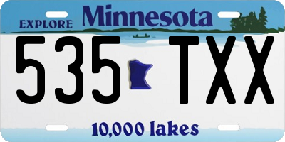 MN license plate 535TXX