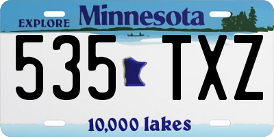 MN license plate 535TXZ