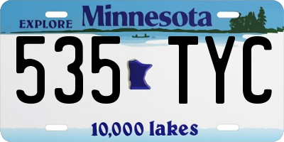MN license plate 535TYC