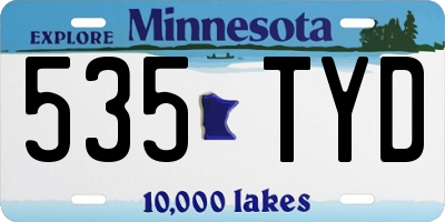 MN license plate 535TYD