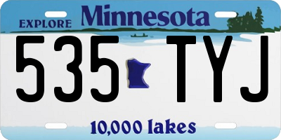 MN license plate 535TYJ