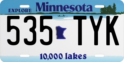MN license plate 535TYK