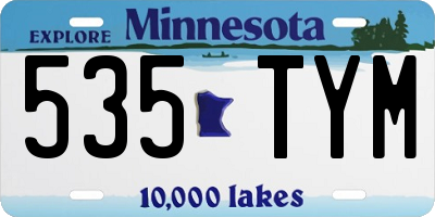 MN license plate 535TYM