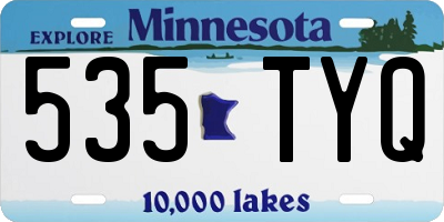 MN license plate 535TYQ