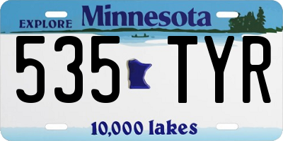 MN license plate 535TYR