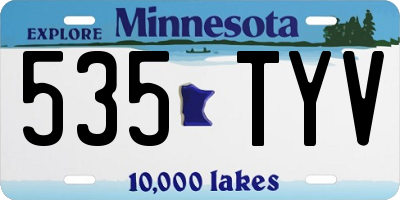 MN license plate 535TYV