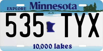 MN license plate 535TYX