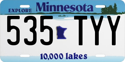 MN license plate 535TYY