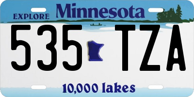 MN license plate 535TZA