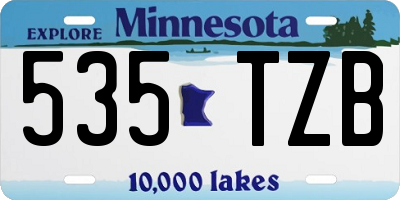 MN license plate 535TZB