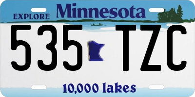 MN license plate 535TZC