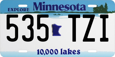MN license plate 535TZI