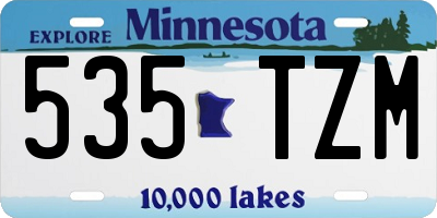 MN license plate 535TZM