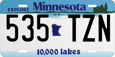 MN license plate 535TZN