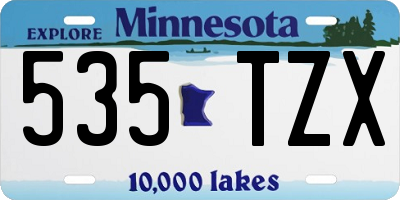MN license plate 535TZX