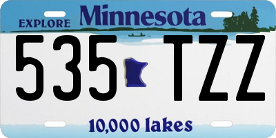 MN license plate 535TZZ