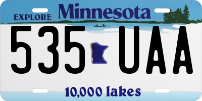 MN license plate 535UAA