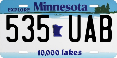 MN license plate 535UAB