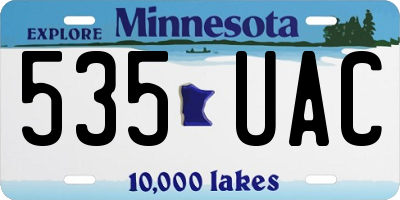 MN license plate 535UAC