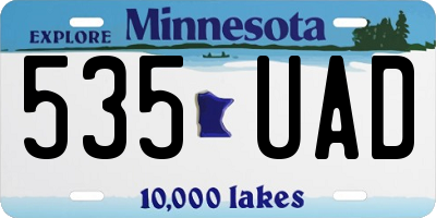 MN license plate 535UAD