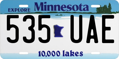 MN license plate 535UAE