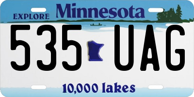 MN license plate 535UAG
