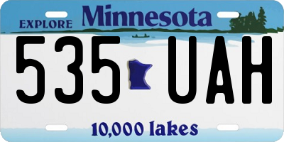 MN license plate 535UAH
