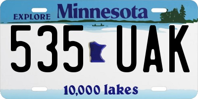 MN license plate 535UAK