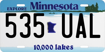 MN license plate 535UAL