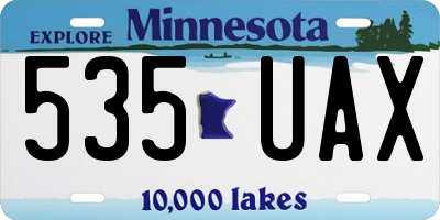 MN license plate 535UAX