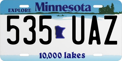 MN license plate 535UAZ
