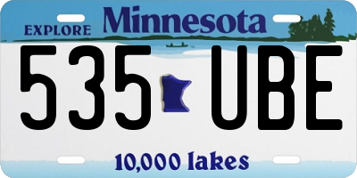 MN license plate 535UBE