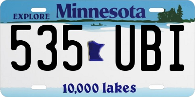 MN license plate 535UBI
