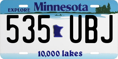 MN license plate 535UBJ
