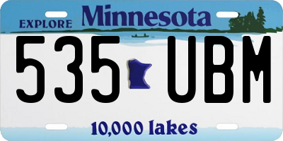 MN license plate 535UBM