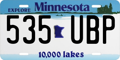 MN license plate 535UBP