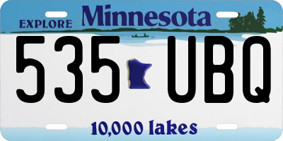 MN license plate 535UBQ