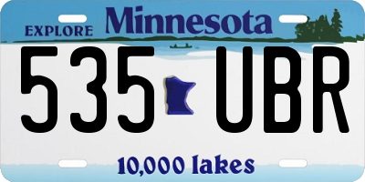 MN license plate 535UBR