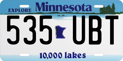 MN license plate 535UBT