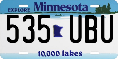 MN license plate 535UBU