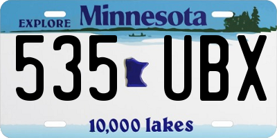 MN license plate 535UBX