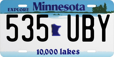 MN license plate 535UBY