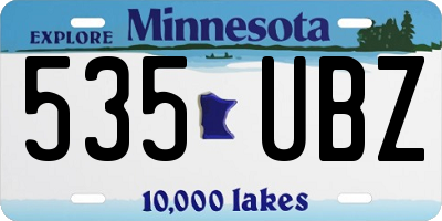 MN license plate 535UBZ
