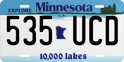 MN license plate 535UCD