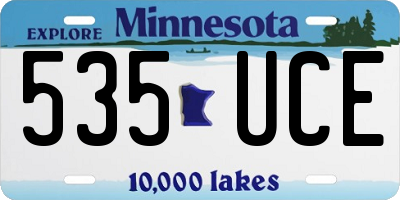 MN license plate 535UCE